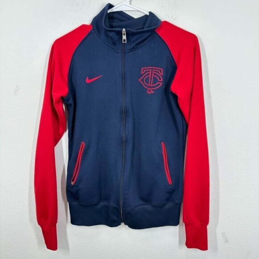 Nike Minnesota‎ Twins Baseball Longsleeve Full Zip Jacket Sweatshirt Size Medium